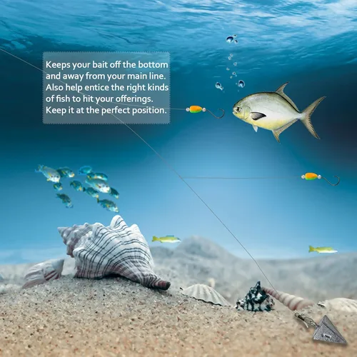 Vista 4 de Dovesun 220/104/80/60/54/52/42 piezas Pompano Rig Floats para Surf Pesca Bobbers de espuma para pesca con mosca Bobbers Floats Kit