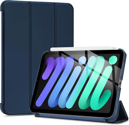 Vista 21 de ProCase Funda inteligente para iPad mini 7 A17 Pro 2024/iPad Mini 6 2021 8.3 pulgadas iPad mini 7ª/6ª generación, cubierta trasera dura para iPad