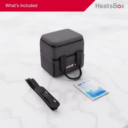 Vista 8 de HeatsBox Bolsa aislante para alimentos – Mantén tus comidas frías y listas para calentar – Negro, 2 compartimentos – Bolsa de transporte