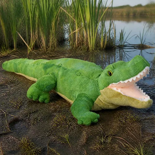 Vista 6 de Wild Republic Green Alligator Plush, Peluche, Peluche, Regalos para niños, Cuddlekins, 23