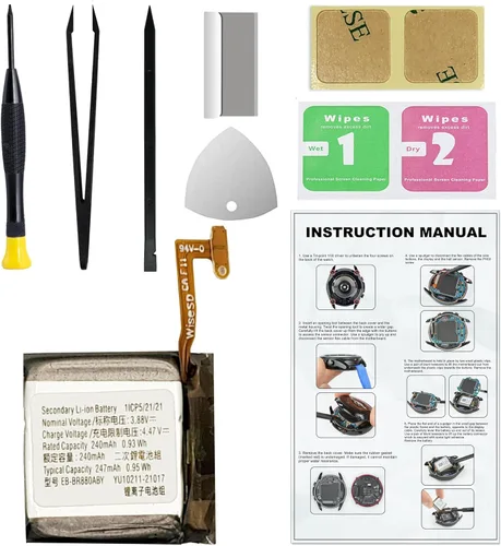 Vista 22 de Batería de repuesto para Galaxy Gear S3 Frontier & Gear S3 Classic, EB-BR760ABE Batería compatible con Samsung Gear S3 Frontier y Gear S3 Classic