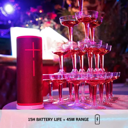 Vista 8 de Ultimate Ears Boom 3 - Altavoz inalámbrico Bluetooth, sonido audaz + graves profundos, Bluetooth, botón mágico, impermeable, batería de 15 horas