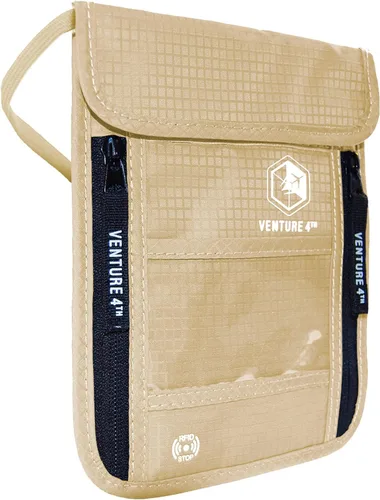 Venture 4th bolsa de cuello de viaje con traba RFID