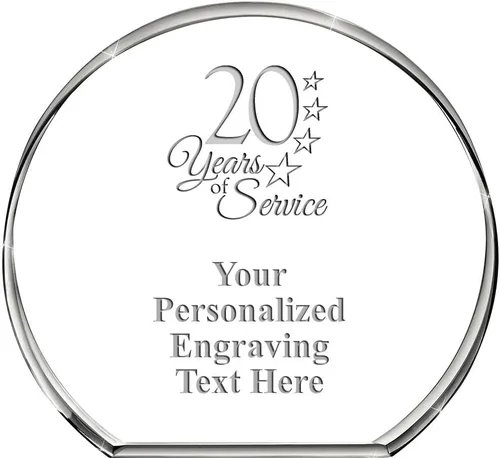 Vista 12 de Pisapapeles de círculo permanente, regalo de pisapapapeles de cristal corporativo grabado personalizado