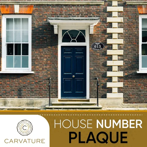 Vista 4 de Carvature - Números de casa y nombre de calle, placa de número de casa, placa de dirección de casa, número de dirección, letrero de número de casa