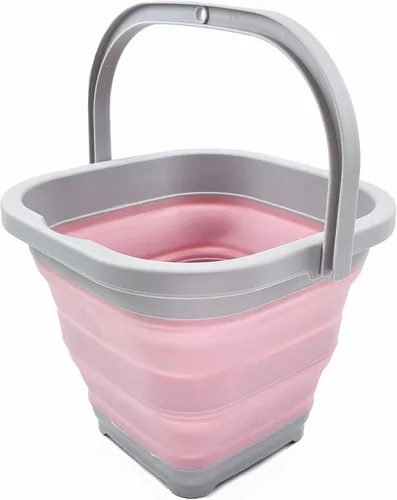 Vista 13 de SAMMART Cubo de limpieza rectangular plegable de 5 litros (1.3 galones), plegable, para camping, playa, arena, agua, tina portátil que ahorra