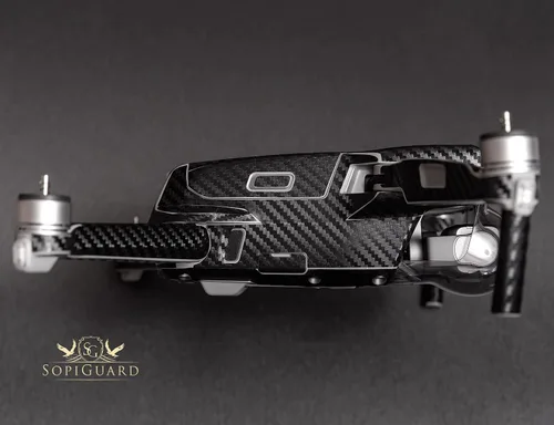 Vista 5 de SopiGuard Skin for DJI Mavic Air 2s Juego completo de calcomanías de vinilo de precisión + controlador + 3 fundas de batería (blanco mate)