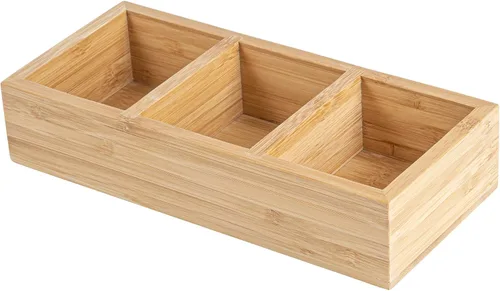 Vista 2 de Restaurantware - Organizador de condimentos de café de 9.5 x 4.25 x 2 pulgadas, 1 organizador rectangular de crema - 3 compartimentos, resistente a