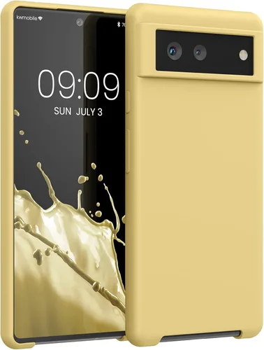 Vista 338 de kwmobile Funda Compatible con Google Pixel 6 Pro - Funda de Teléfono de Silicona TPU con Acabado Suave - Azul Caribe