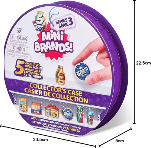 Vista 6 de 5 Surprise Mini Brands Series 3 - Estuche para coleccionista, almacena y exhibe 30 minis con 5 miniaturas exclusivas de ZURU, Multi
