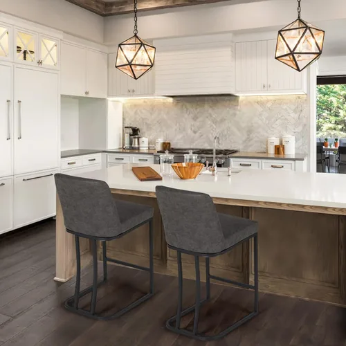 Vista 54 de Sophia & William Taburetes de bar de 24 pulgadas para isla de cocina, taburetes de bar de altura de mostrador con respaldo, sillas de bar modernas