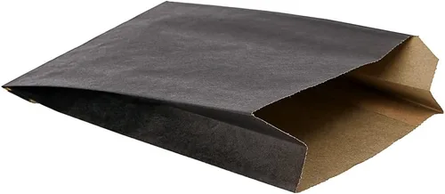 Vista 2 de Restaurantware Bag Tek - Bolsas de papel de 4.3 x 1.5 x 6.3 pulgadas para aperitivos, 100 bolsas desechables para papas fritas, a prueba de grasa