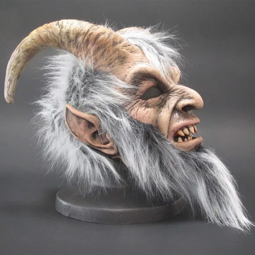 Vista 3 de Zagone Studios Máscara Krampus para hombre Gris