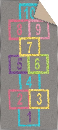 Vista 7 de Ottomanson Children's Collection - Alfombra de jardín, 2 pies, 7 pulgadas x 6 pies, color gris
