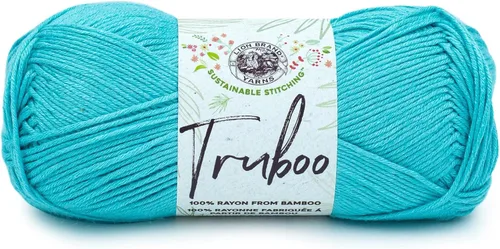 Vista 67 de Lion Brand Yarn Truboo Yarn, Azul (1 madeja)