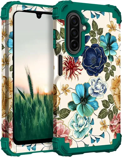 Vista 37 de Hocase Funda para Galaxy A13 5G, resistente a los golpes, protección de goma de silicona suave, funda protectora híbrida de plástico duro