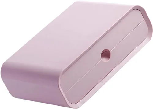 BESPORTBLE Pink Computer Monitor Riser with Full Drawer Desktop Organizer Stand for Office and Home Abs Elevated Shelf for Stationery and Cosmetics