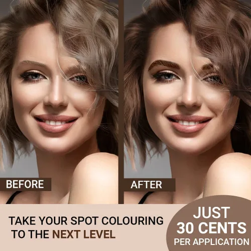 Vista 5 de Polvo para teñir cejas MinaiBrow marrón claro con cepillo biselado doble Tinte instantáneo resistente al agua y a las manchas, 100% convergencia