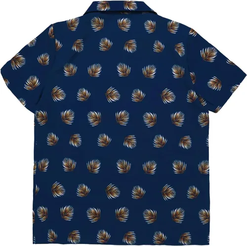 Vista 5 de TZIISOA Camisa estampada para hombre, estilo casual, de moda, holgada, de manga corta, estilo casual de vacaciones