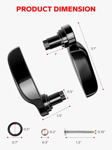 Vista 7 de Kit de cierre de alforja Amazicha Acero inoxidable con elevador de bolsa de sillín negro brillante para Harley Davidson Touring Street Glide Electra