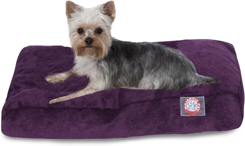 Vista 5 de Majestic Pet Cama para perro de espuma viscoelástica triturada, pequeña con funda extraíble lavable, cama ortopédica rectangular para perros, cama