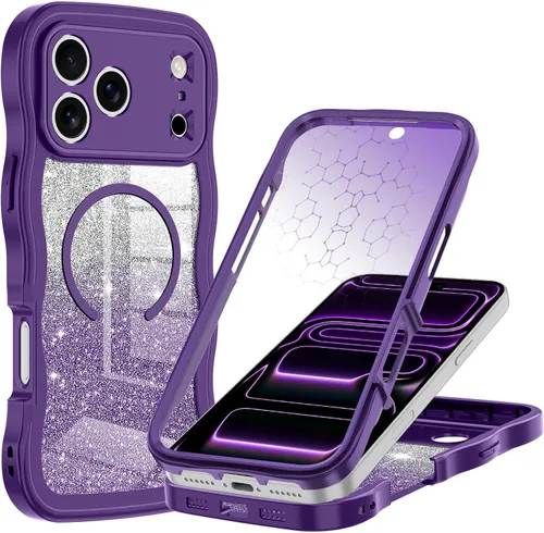 Vista 32 de Hekodonk Funda para iPhone 16, compatible con Magsafe [protector de pantalla de vidrio templado integrado y protección de lente de cámara] cuerpo