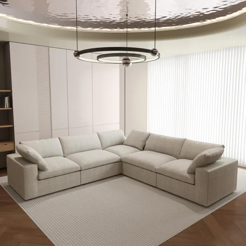 Vista 32 de JACH 3-Seater Modular Sectional Sofas for Living Room, Modern Convertible Cloud Couches, Cushion Covers Removable, Free Combination Module Sectional