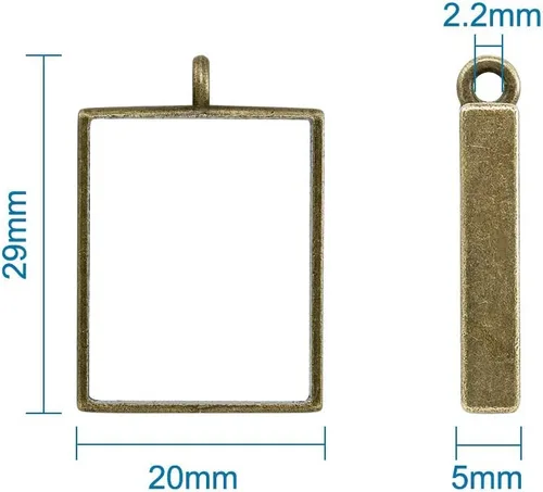 Vista 7 de Dijes de bisel con espalda abierta