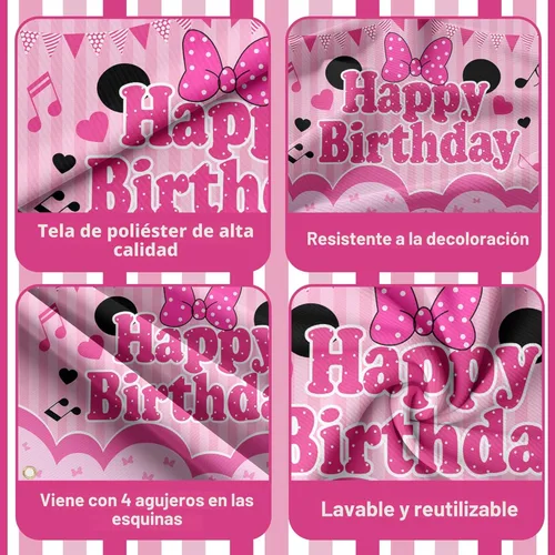 Vista 4 de Suministros de fiesta de cumpleaños rosa - Kit de arco de guirnalda de globos rosa y negro, decoración, fondo para niños pequeños