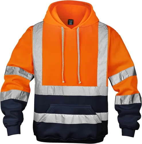 Vista 13 de wefeyuv Hi Vis - Sudaderas de visibilidad reflectante de color liso para hombre