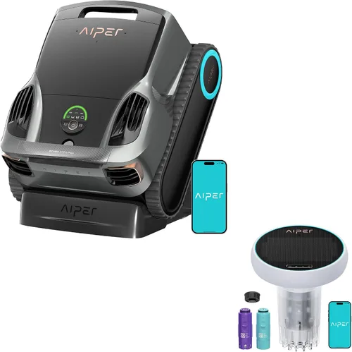 Vista 11 de Aiper Scuba X1 Pro Max - Robot aspirador de piscina y robótico para piscina con succión de 8,500 GPH, mapeo de piscina, filtración ultrafina de 3