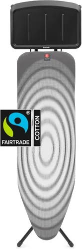 Vista 23 de Brabantia - Tabla de planchar C - Soporte extra grande para unidad de vapor - Altura ajustable - Pies de goma antideslizantes - Funda de algodón