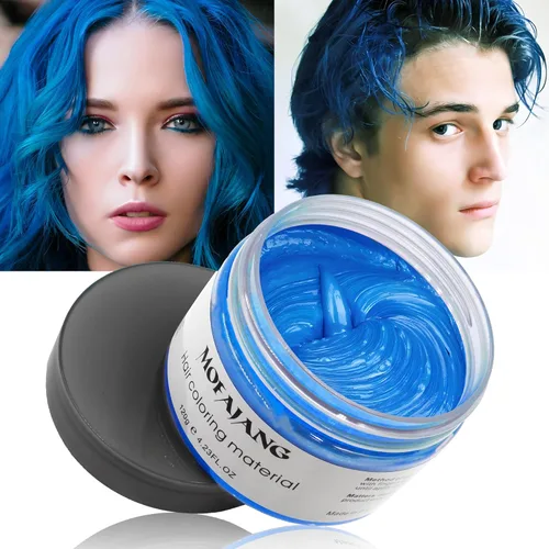 Vista 10 de Pomadas de cera de color blanco para el cabello, 4.23 onzas, material de cera natural para colorear el cabello, desechable, arcillas cenizas