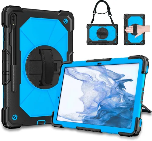 Vista 30 de Dteck Funda para tablet Galaxy Tab S8 Plus 2022/S7 FE 2021/S7 Plus 2020 de 12.4 pulgadas, piel sintética, con soporte para S Pen para Samsung Galaxy