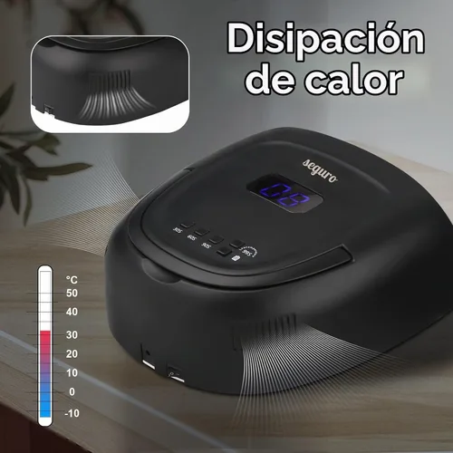 Vista 6 de Lámpara de uñas LED UV recargable de 60 W, secado de uñas inalámbrico más rápido, 42 cuentas y mango portátil, lámpara de curado profesional