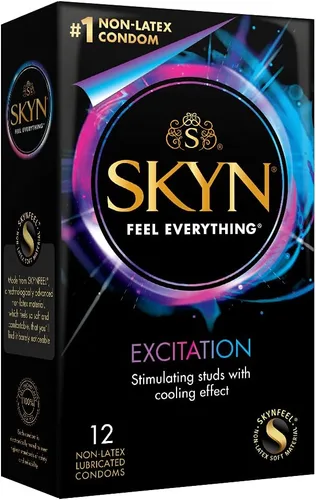 Vista 3 de SKYN Excitation - Preservativos lubricados sin látex, 12