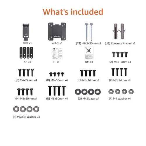 Vista 10 de Yaxa Basics Soporte de pared fijo plano para TV se ajusta a TVs de 12 a 40 pulgadas y VESA 200x200, negro