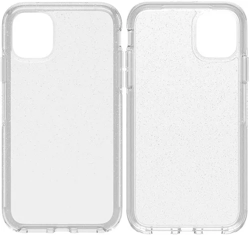 OtterBox Symmetry Clear Series - Funda para el iPhone 11, diseño de estrellas (color plateado y transparente)