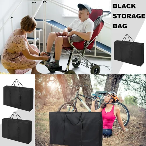 Vista 6 de 3 piezas grandes plegables para sillas de almacenamiento, fundas de gravedad cero, bolsa de servicio pesado, funda de transporte para mesa