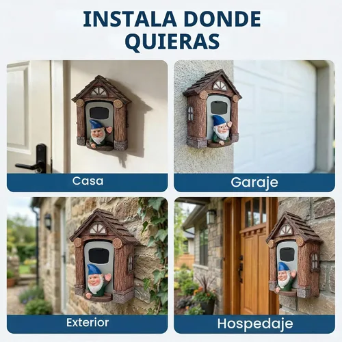 Vista 3 de Caja de bloqueo de llave con código para exterior - Soporte de pared para llaves al aire libre - Caja de seguridad grande - Caja de seguridad