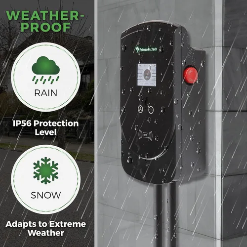 Vista 8 de PRIMECOM.TECH - Estación de carga inteligente para el hogar de vehículos eléctricos de nivel 2 de 50 amperios de 220 voltios para Tesla y todas