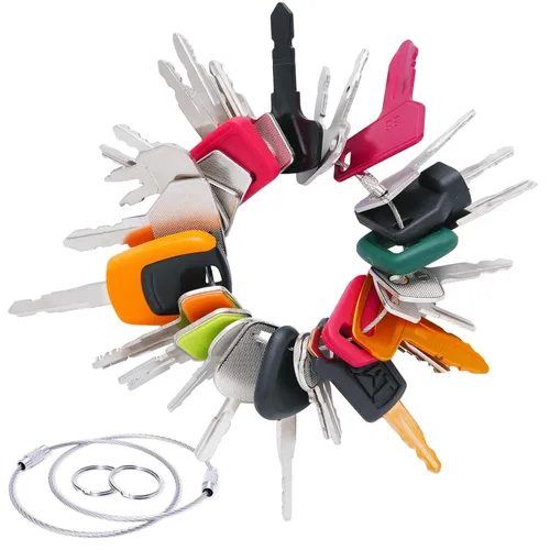 Vista 12 de Juego maestro de 12 llaves de equipo pesado, llaves de encendido de construcción para CAT Caterpillar 5P8500 JCB 14607 Takeuchi H806 Hitachi John