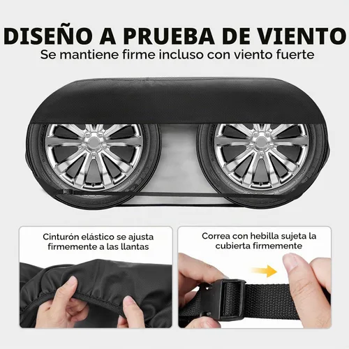 Vista 6 de BougeRV Fundas para neumáticos de autocaravana, cubierta de rueda de doble eje (2 paquetes) se adapta a neumáticos de 30 a 33 pulgadas de diámetro
