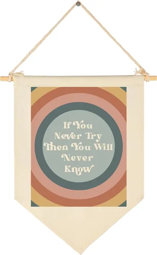 Vista 61 de Fomenta - Regalos de Decoración de Pared para Guardería, Aula, Sala de Juegos, Dormitorio, Puerta Principal, Bandera de Mentalidad de Crecimiento