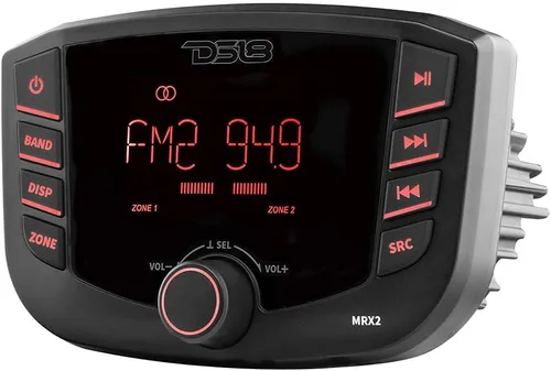 Vista 4 de DS18 Hydro MRX2 Marine and Powersports - Receptor de centro multimedia con radio AM/FM, USB y Bluetooth, 2 zonas, salida de 4 voltios, BT, RDS 4 x