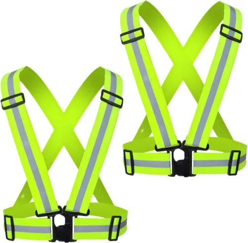 Vista 19 de Reflective Vest, High Visibility Safety Vest Straps Reflective Gear for Night Running Walking Cycling for Men Women Kids