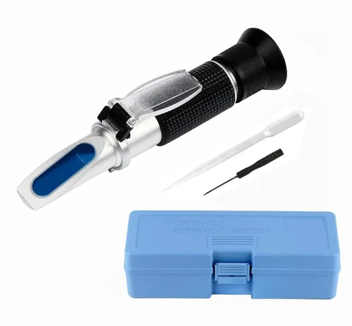 Vista 7 de Refractómetro Brix 0-32% Brix Meter para probar el contenido de azúcar en frutas, refractómetro portátil Brix Tester para hacer jarabe de arce