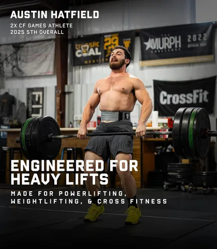 Vista 3 de Gymreapers Cinturón de Levantamiento de Pesas con Bloqueo Rápido para Hombres Cinturón de Gimnasio para Powerlifting Cinturón de Peso Muerto