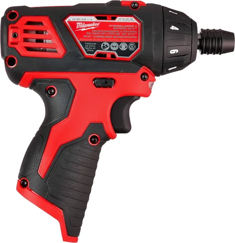 Vista 3 de Milwaukee 2401-20 M12 desarmador hexagonal de 1/4 pulg. de 12 voltios con batería de iones de litio inalámbrico (solo herramienta)