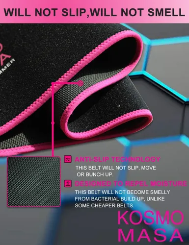 Vista 4 de Reductor de cintura para mujer, entrenador de cintura para pérdida de peso, cinturón de sudor más delgado para hombres